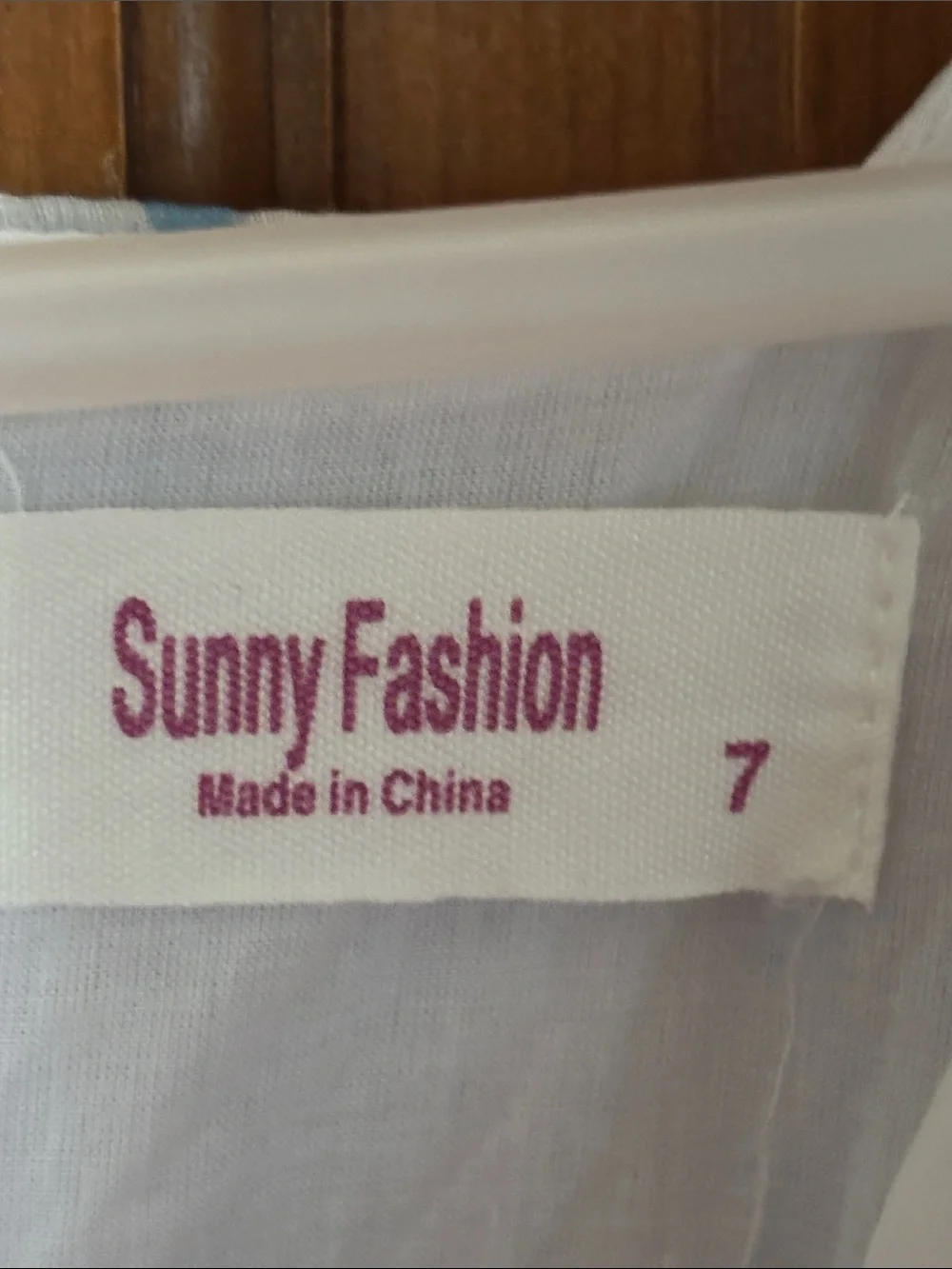 Sunny Fashion Girls Floral White Sleeveless Party Dress Size 7